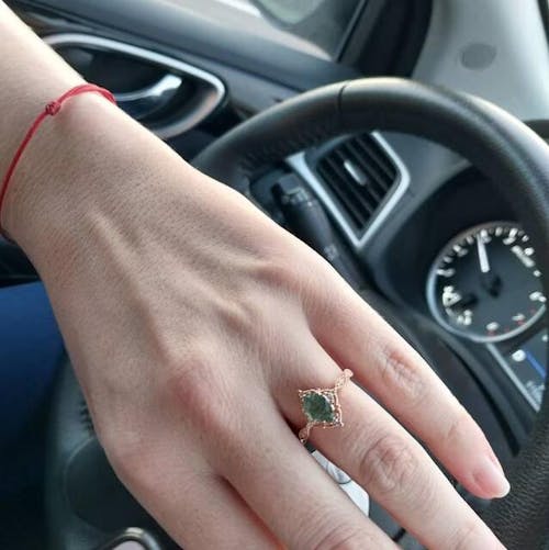 Classic Oval Shaped Moissanite Rose Gold Engagement Ring