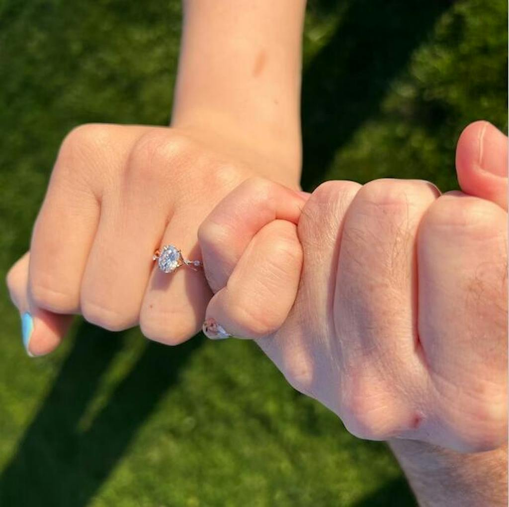 Art Deco Oval Cut Moissanite Engagement Ring Vine Branch Wedding Ring