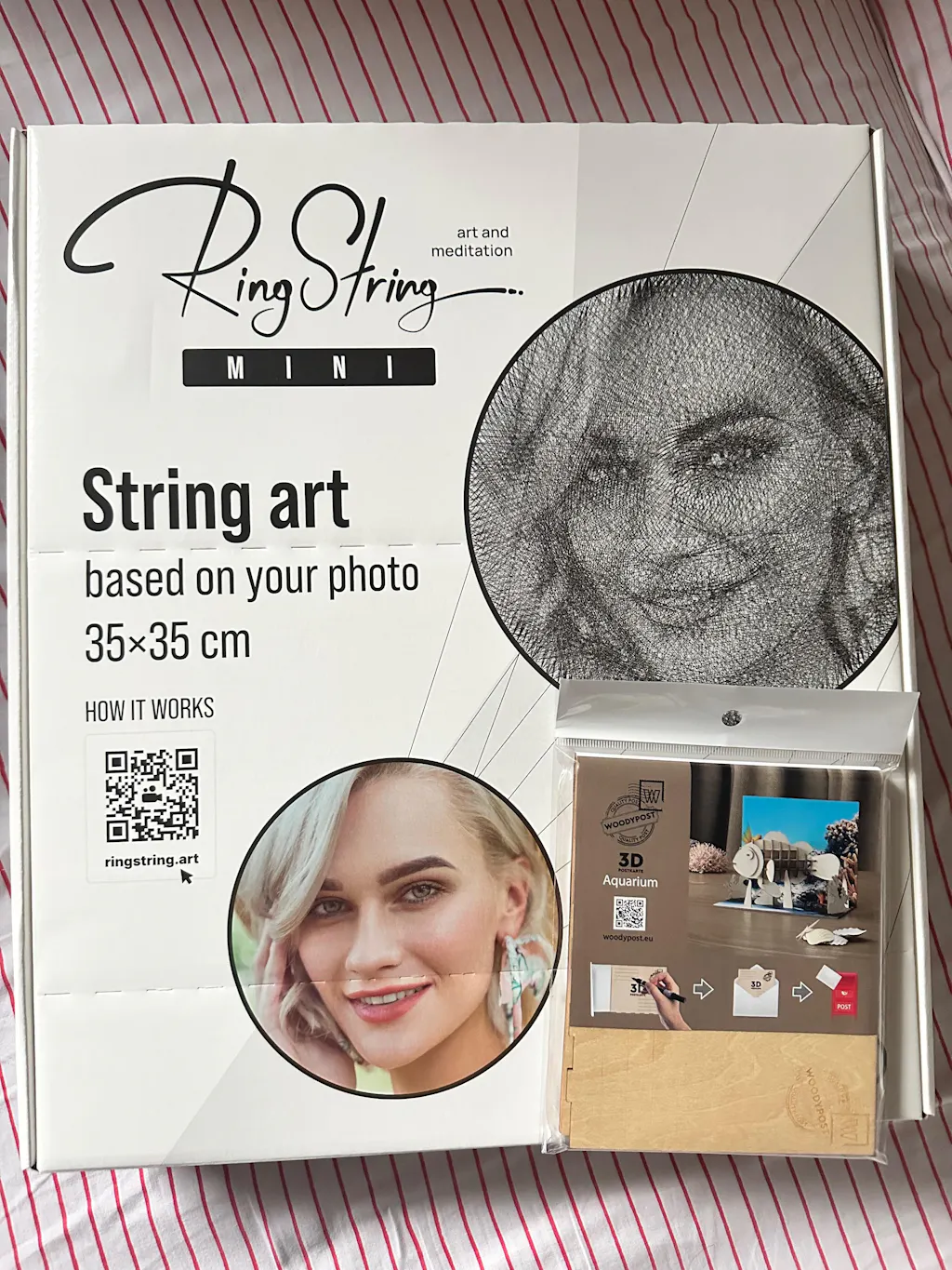 RingString l String-Art Kunstwerk/ Fadenbild aus deinem Foto | Personalisierte Geschenke