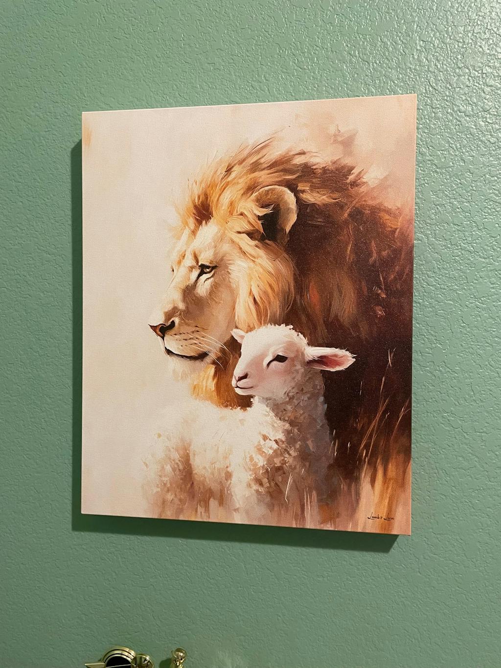 Jesus the Lion and the Lamb, Christian Wall Art, Revelation 5:5–6