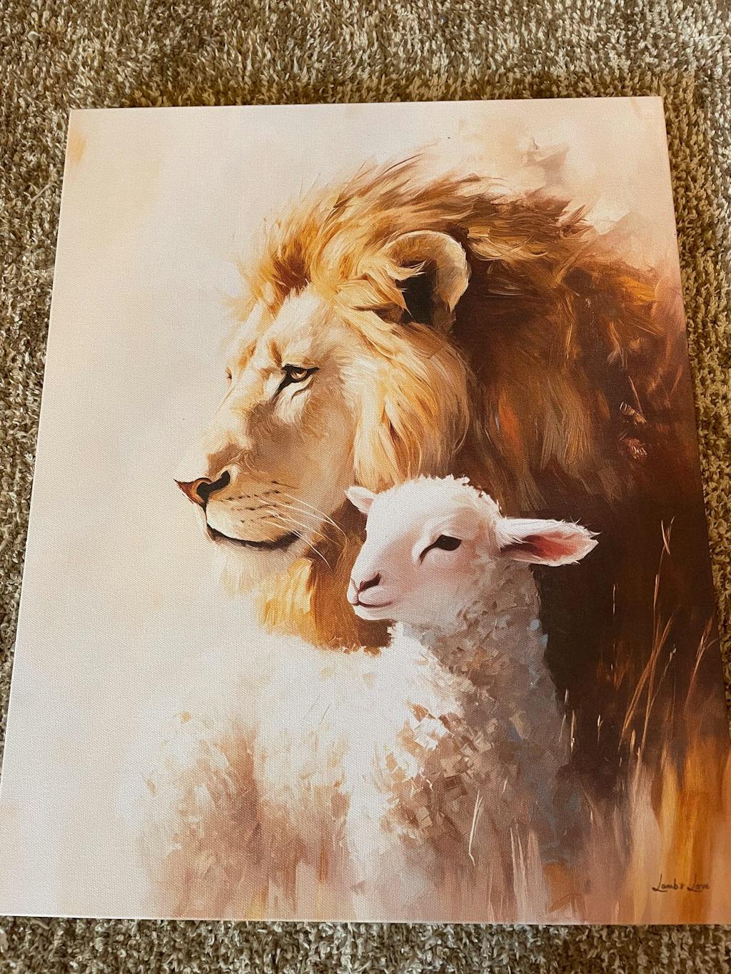 Jesus the Lion and the Lamb, Christian Wall Art, Revelation 5:5–6