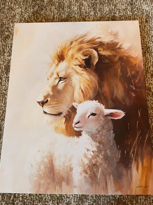 Jesus the Lion and the Lamb, Christian Wall Art, Revelation 5:5–6