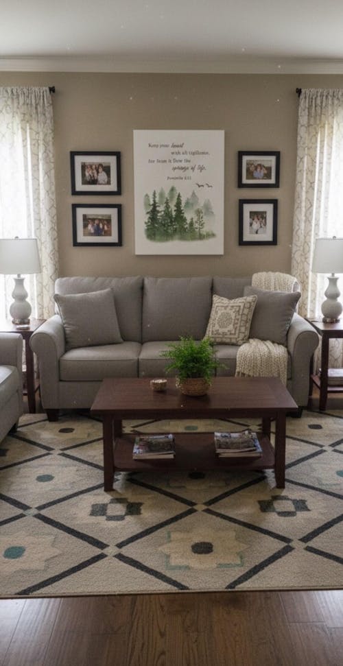 Guarded Heart, Evergreen Watercolor Scripture Wall Art, Proverbs 4:23