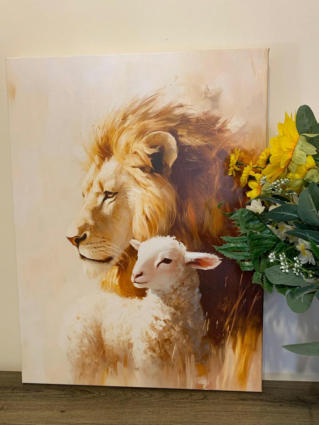 Jesus the Lion and the Lamb, Revelation 5:5–6 Lion of Judah Christian Decor