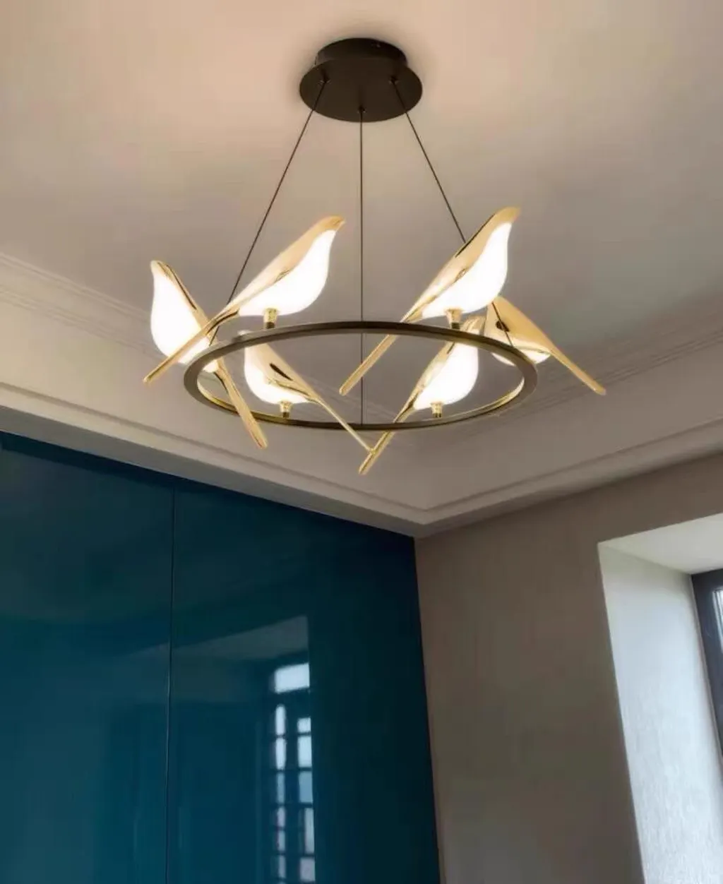 Lampsmodern Pendant Light Creative Birds LED Circle Pendant Light ...