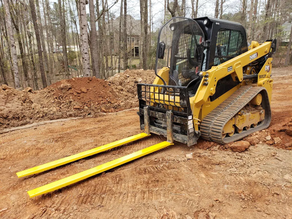 72 Inch Heavy Duty Steel Pallet Fork Extension 4.5 Inch Width Yellow