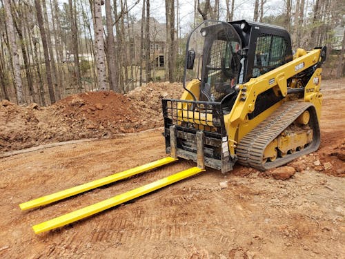 72 Inch Heavy Duty Steel Pallet Fork Extension 4.5 Inch Width Yellow