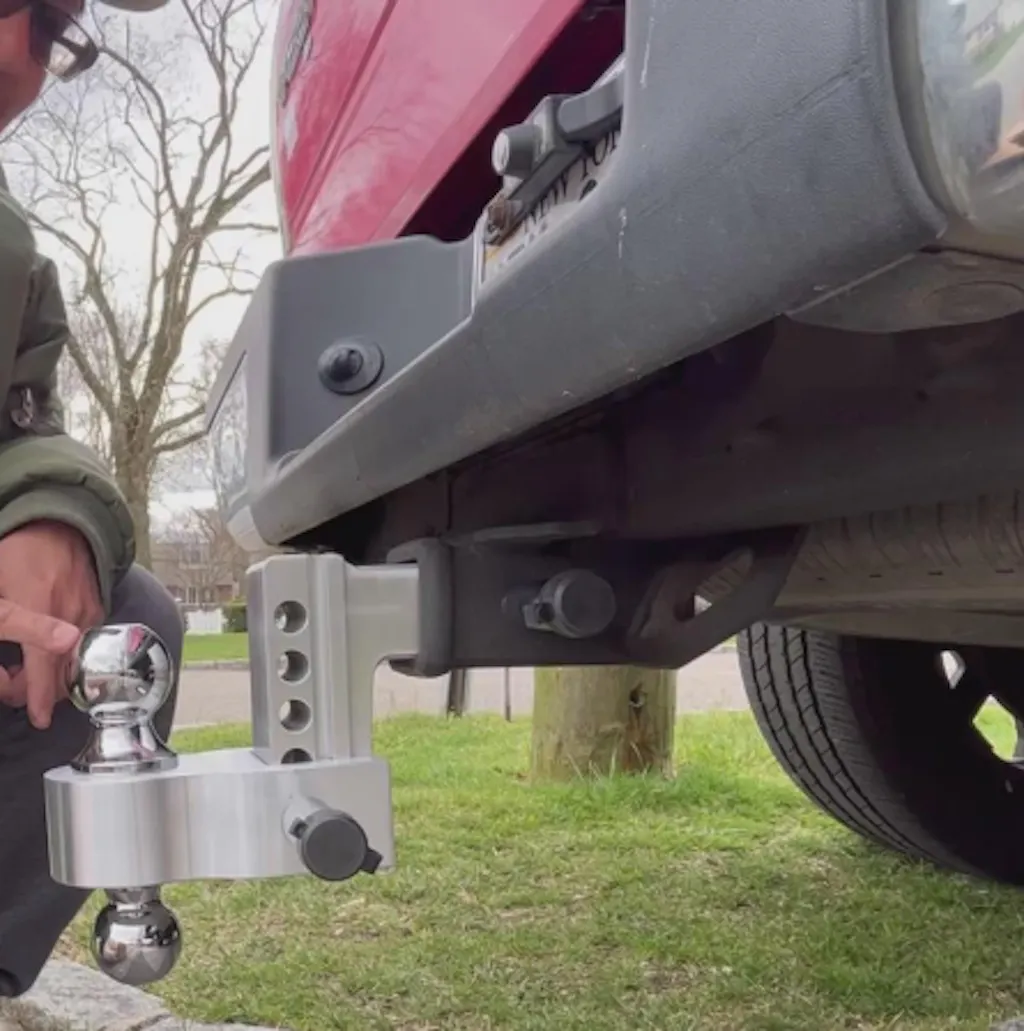 Adjustable Trailer Hitch, Fits 2 Inch Receiver 6" Rise/Drop Aluminum Trailer Hitch Ball Mount, Dual-Balls (2" & 2-5/16") - 12,500 lbs Towing Capacity