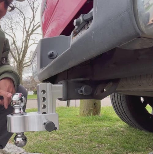 Adjustable Trailer Hitch, Fits 2 Inch Receiver 6" Rise/Drop Aluminum Trailer Hitch Ball Mount, Dual-Balls (2" & 2-5/16") - 12,500 lbs Towing Capacity