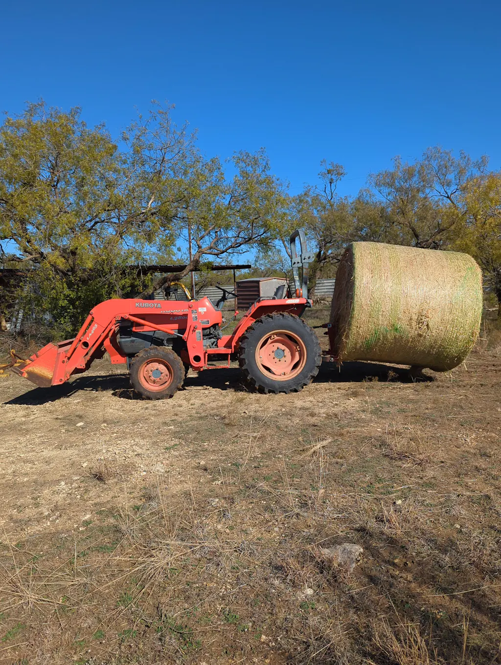 49" Hay Bale Spear 3 Point Gooseneck Trailer Hitch Drawbar With 2 Stabilizer Spears