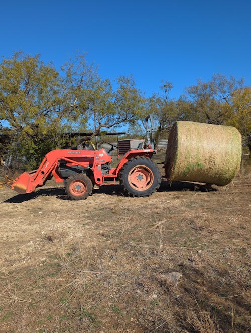 49" Hay Bale Spear 3 Point Gooseneck Trailer Hitch Drawbar With 2 Stabilizer Spears