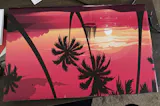 Laptop Notebook Skin Decal with 2 Matching Wrist Pads - Dark Abstract Floral
