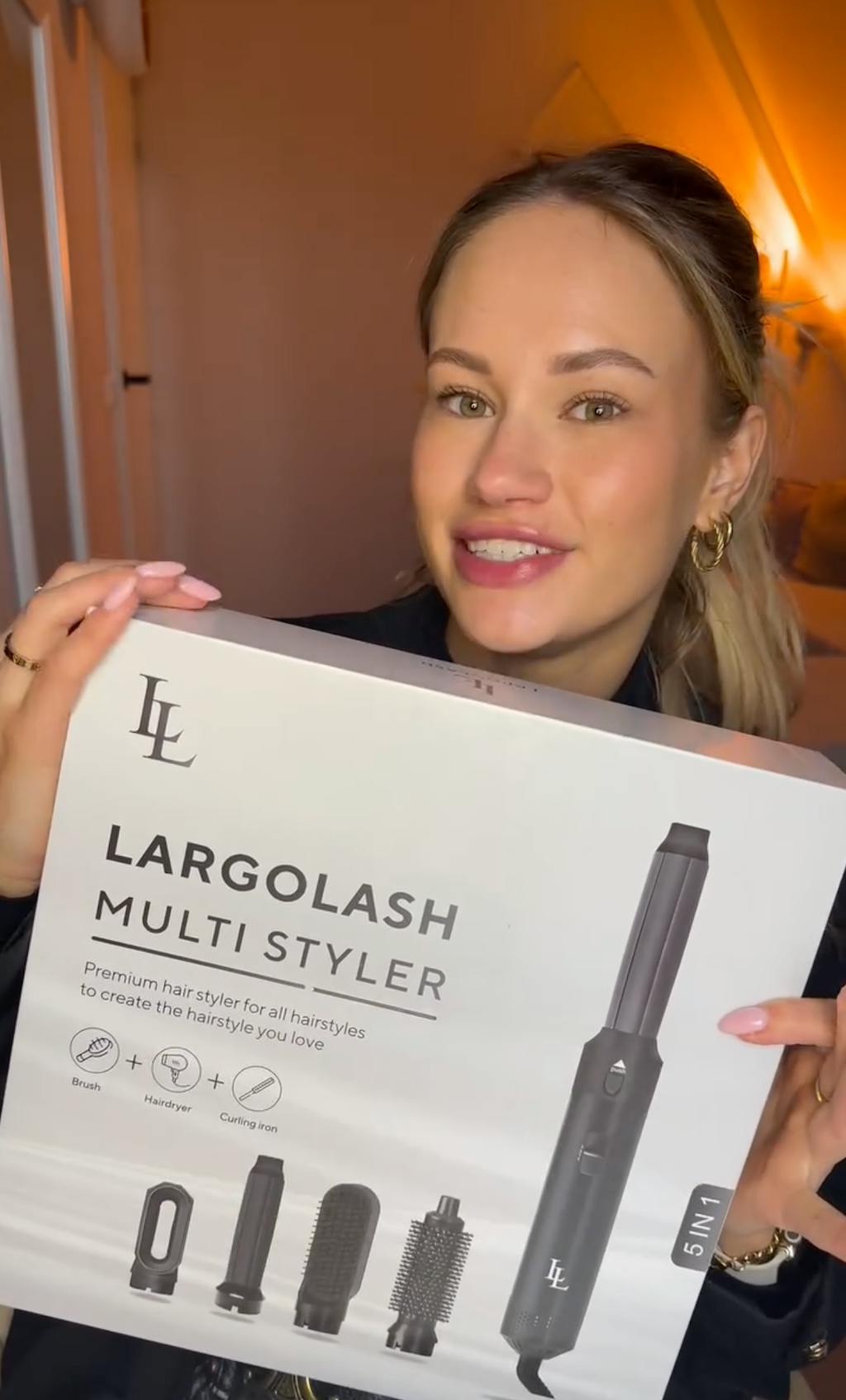 Largolash® Multistyler Zwart - Föhnborstel