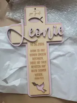 Kommunionkreuz aus Holz personalisiert | Konfirmation