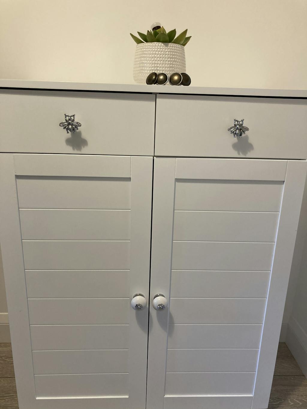 Grey Shoe Storage Storage Cupboard Wooden Laura James