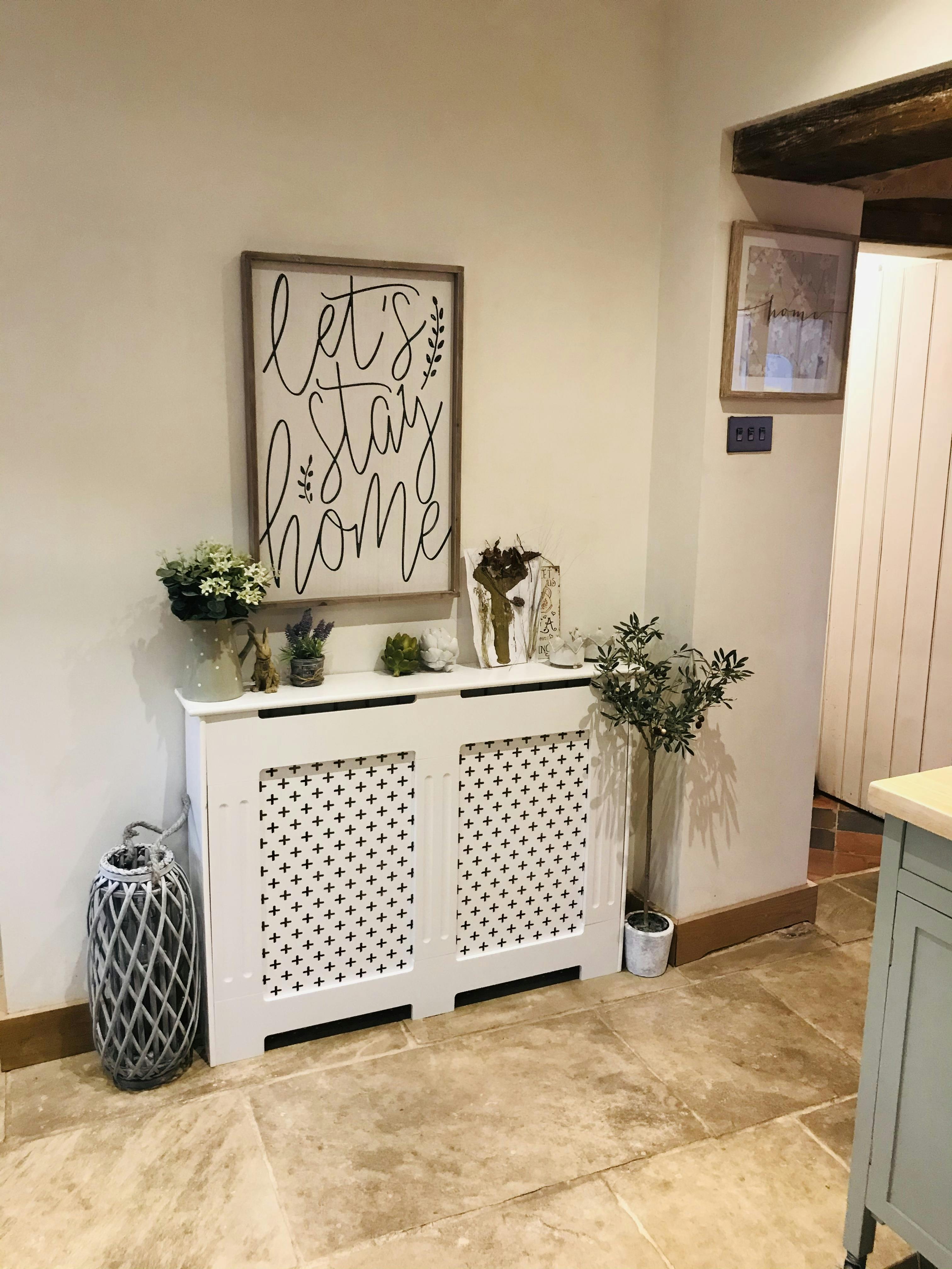 Edith radiator cover white medium Laura James