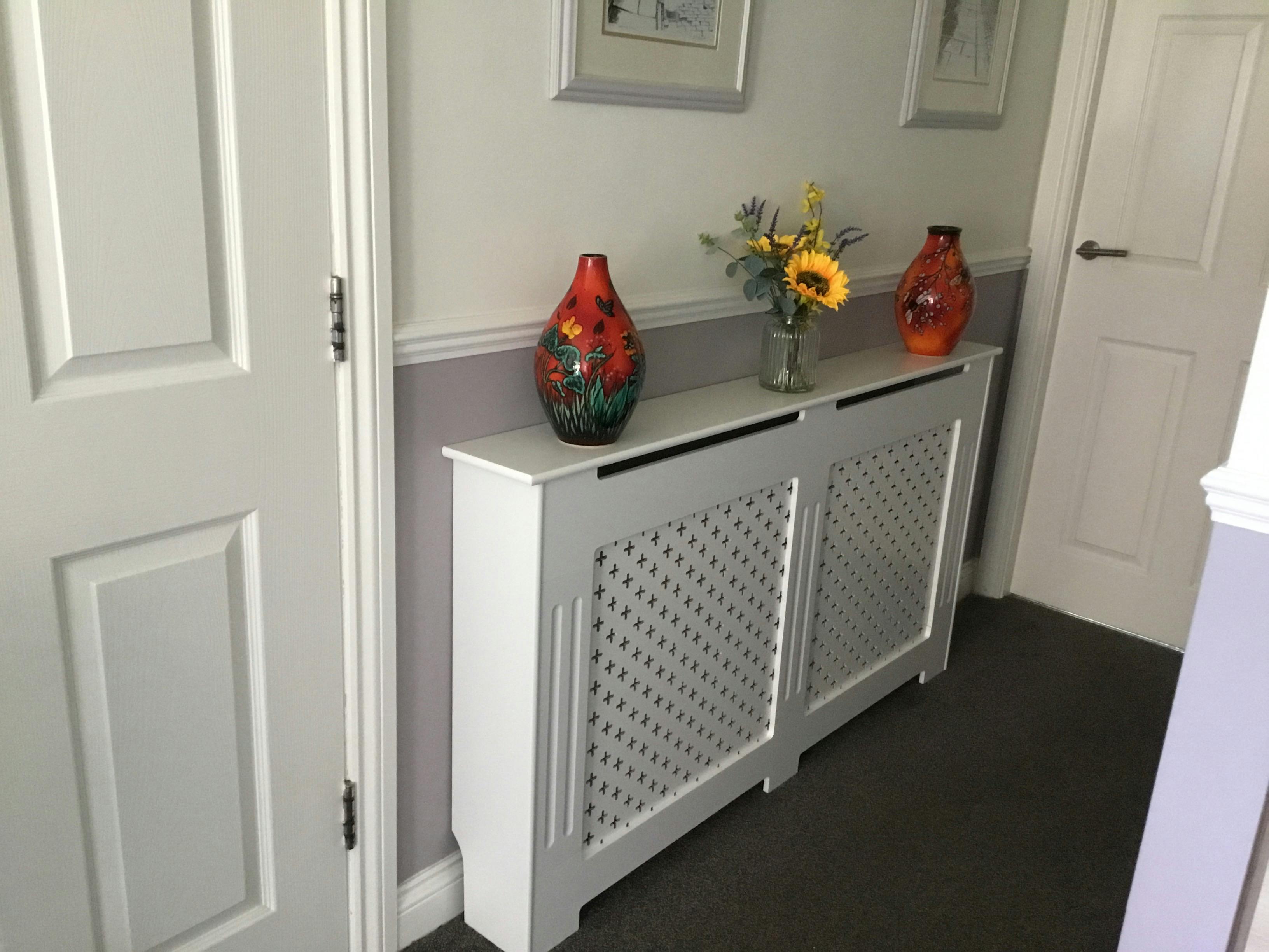 Edith radiator cover white adjustable Laura James Laura James Ireland