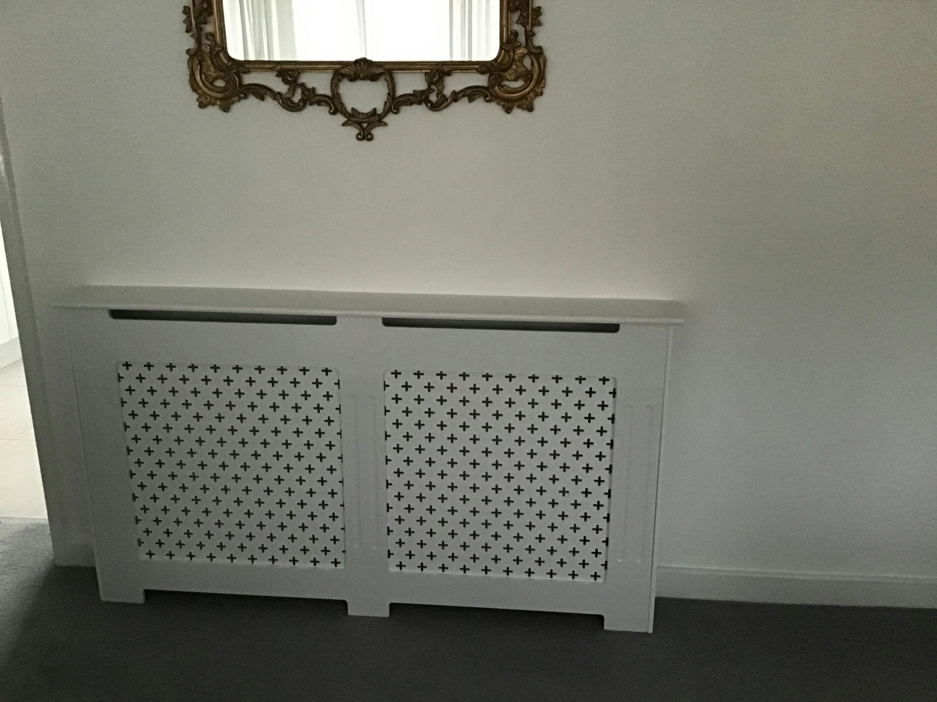 Edith radiator cover white adjustable Laura James