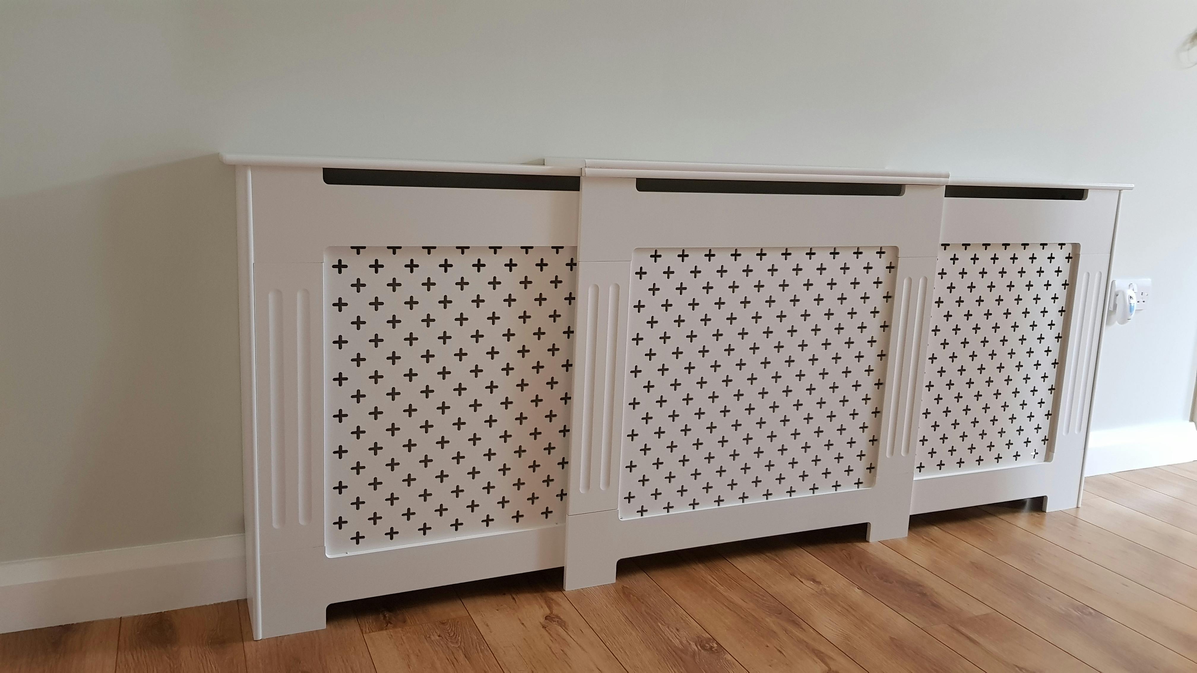 White Radiator Cover Adjustable Laura James