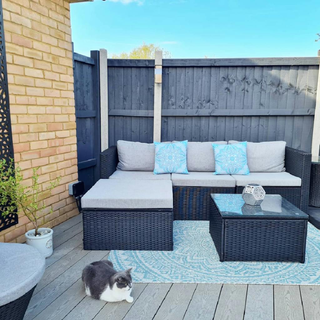 Weston 4 Seat Rattan Corner Sofa Set Grey Weave Laura James Laura