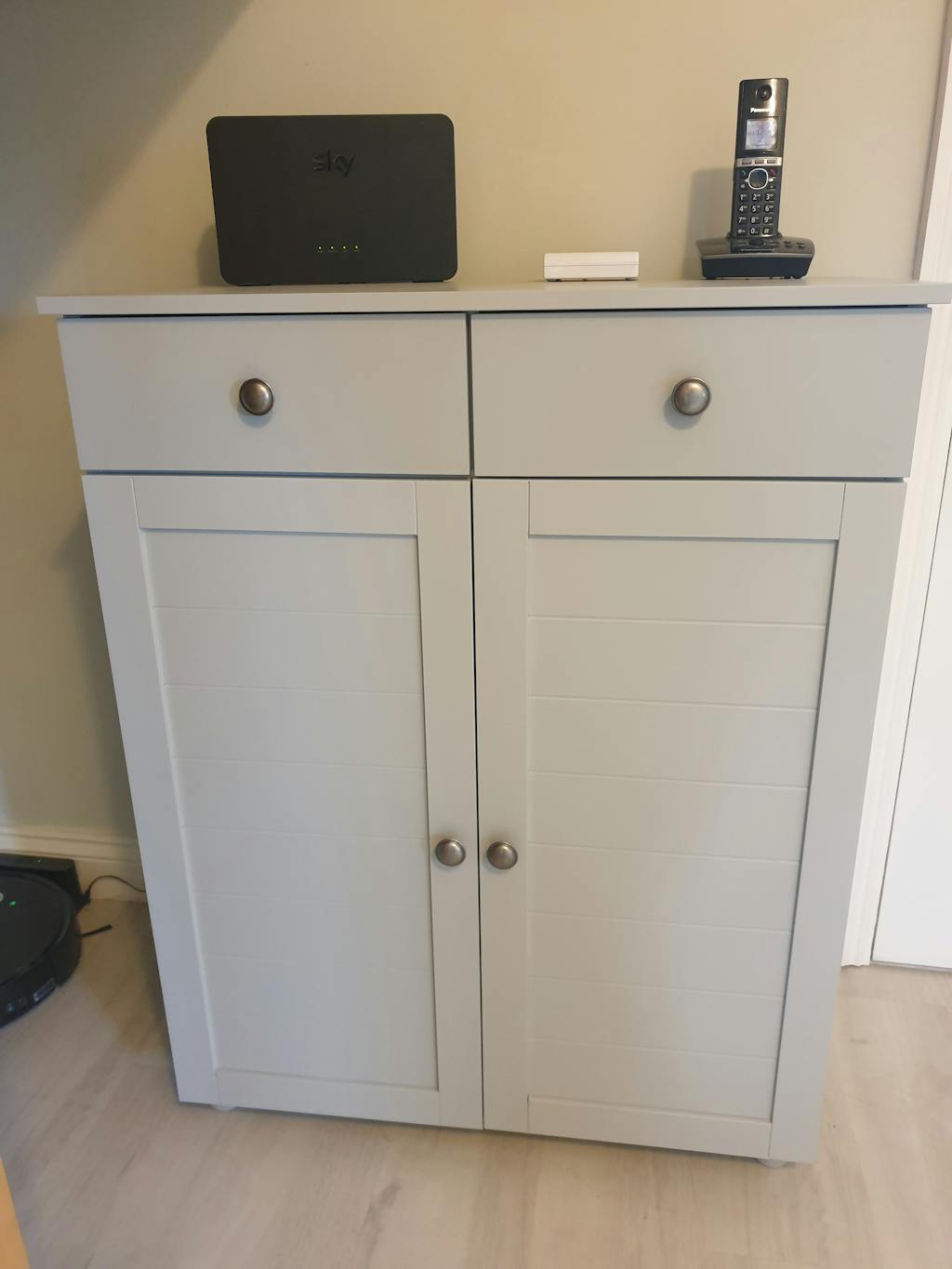 Ascot shoe grey storage cupboard Laura James