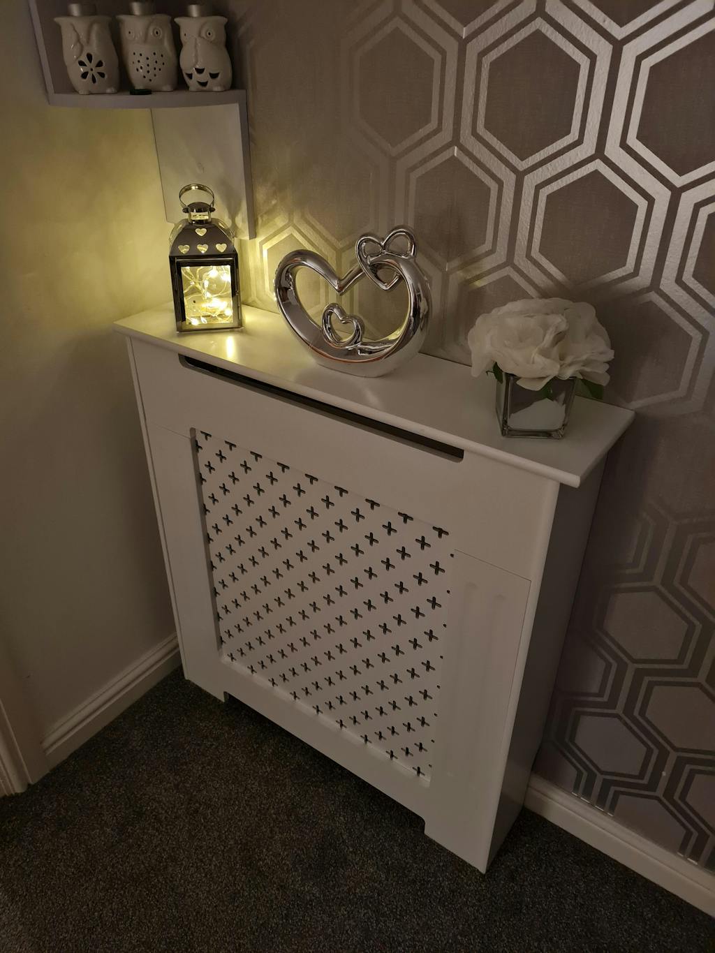 Edith radiator cover white adjustable Laura James Laura James Ireland