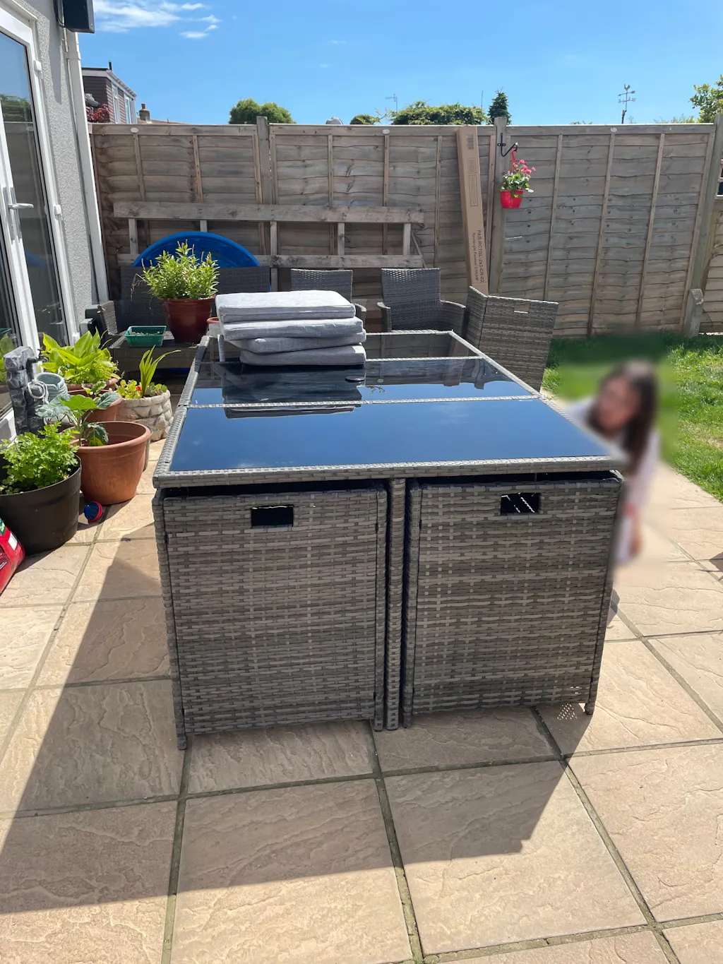 Garden furniture cover for 10 Seater Cube Dining Set Laura James