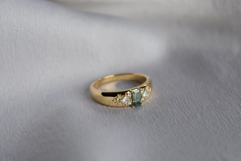 The Astral Ring | Emerald Cut Sapphire