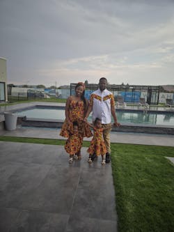 Kente African Print Fit & Flare Corset Midi Dress - KENYA