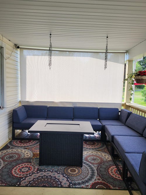 LayinSun 11 - Piece Large Outdoor Modular Sectional Set with Propane Fire Pit Table