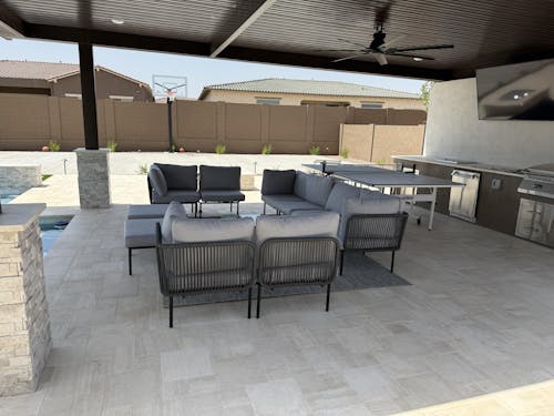 LayinSun 11-Piece Outdoor Wicker Rope Modular Sectional Sofa Set with Coffee Table