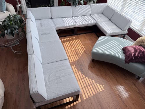 LayinSun Modern Aluminum Outdoor Modular Sectional Single Chairs (Set of 2)