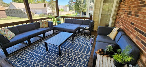 LayinSun 11 - Piece Large Outdoor Modular Sectional Set with Coffee Table