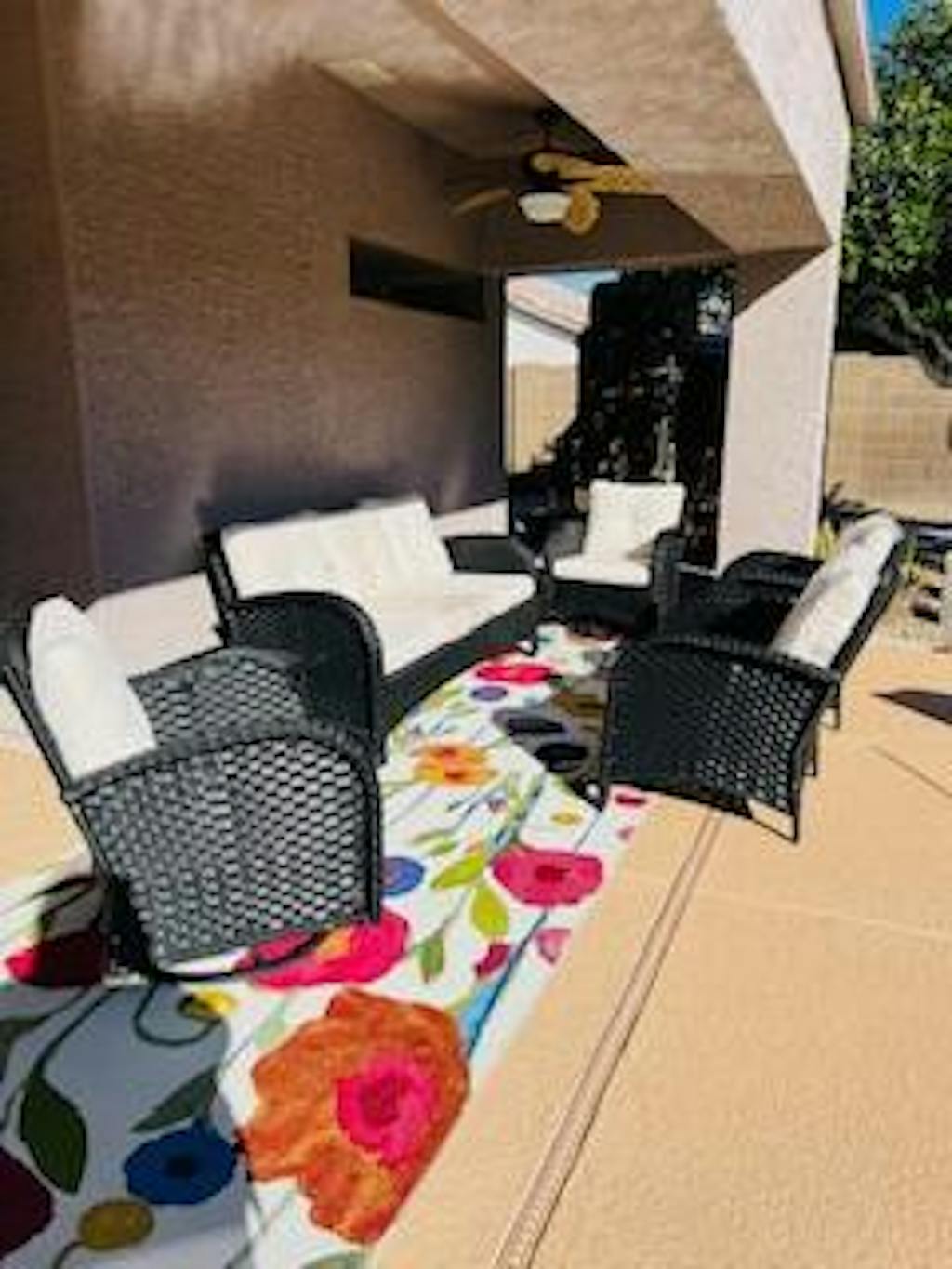 LayinSun 9 - Piece Outdoor Wicker Swivel Chairs Sofa Conversation Set