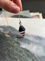 Stupa Crystal Pendant Pendulum – Cone-Shaped Natural Gemstone for Divination & Healing