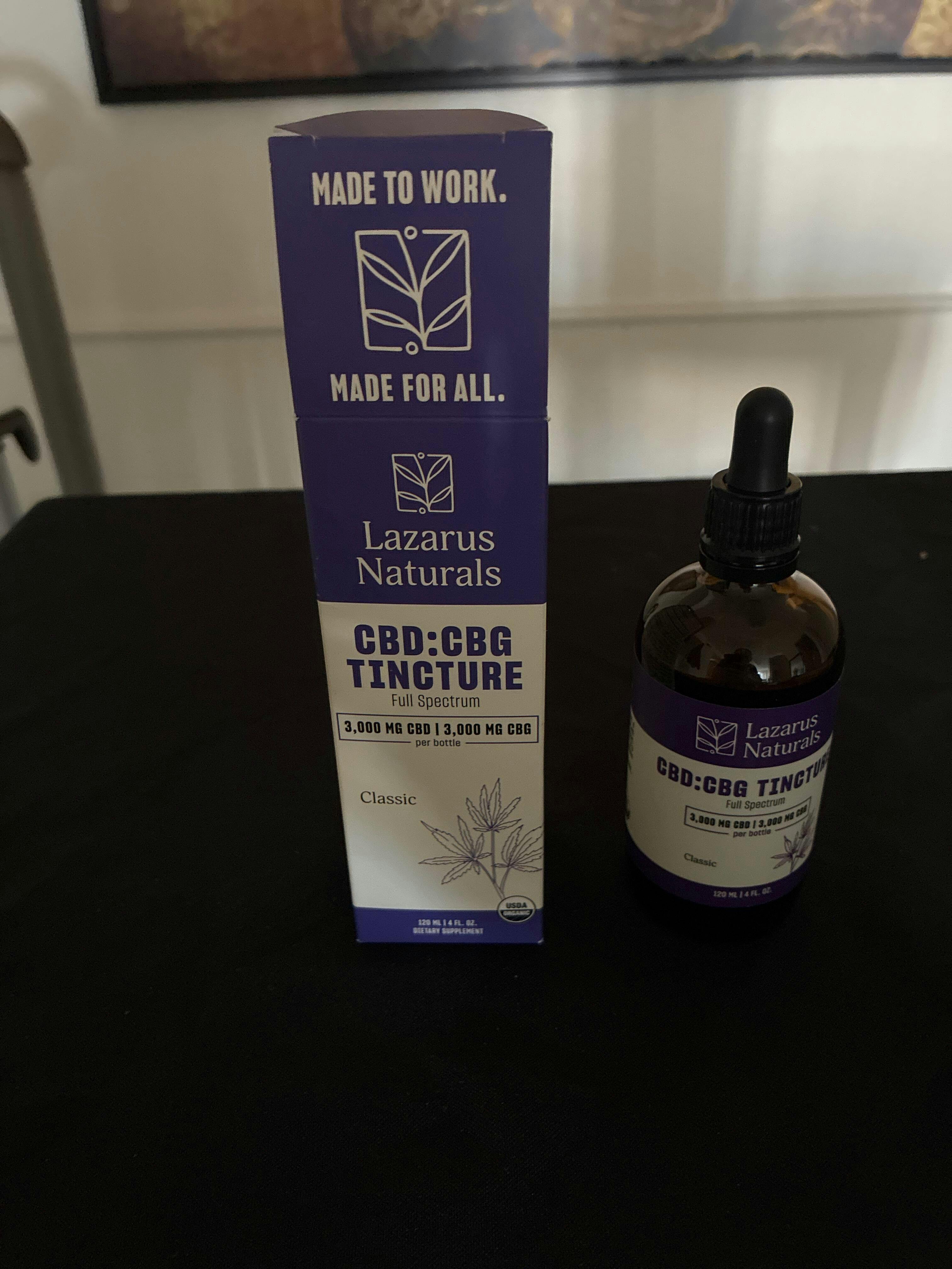 Lazarus Naturals – CBG CBD Oil Tincture | Full Spectrum