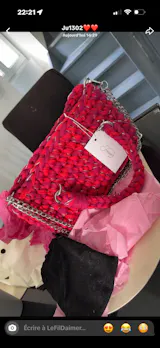 Sac EMIRA - Cherry Rouge et Argenté