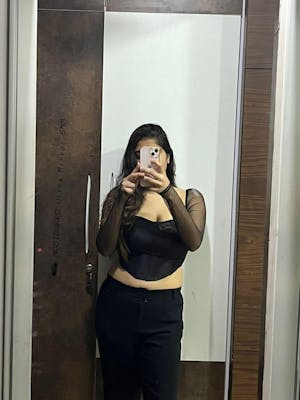 Carla Black Silk Corset Top CL