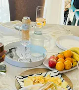 Quinn Round Tray Black & White -  Medium