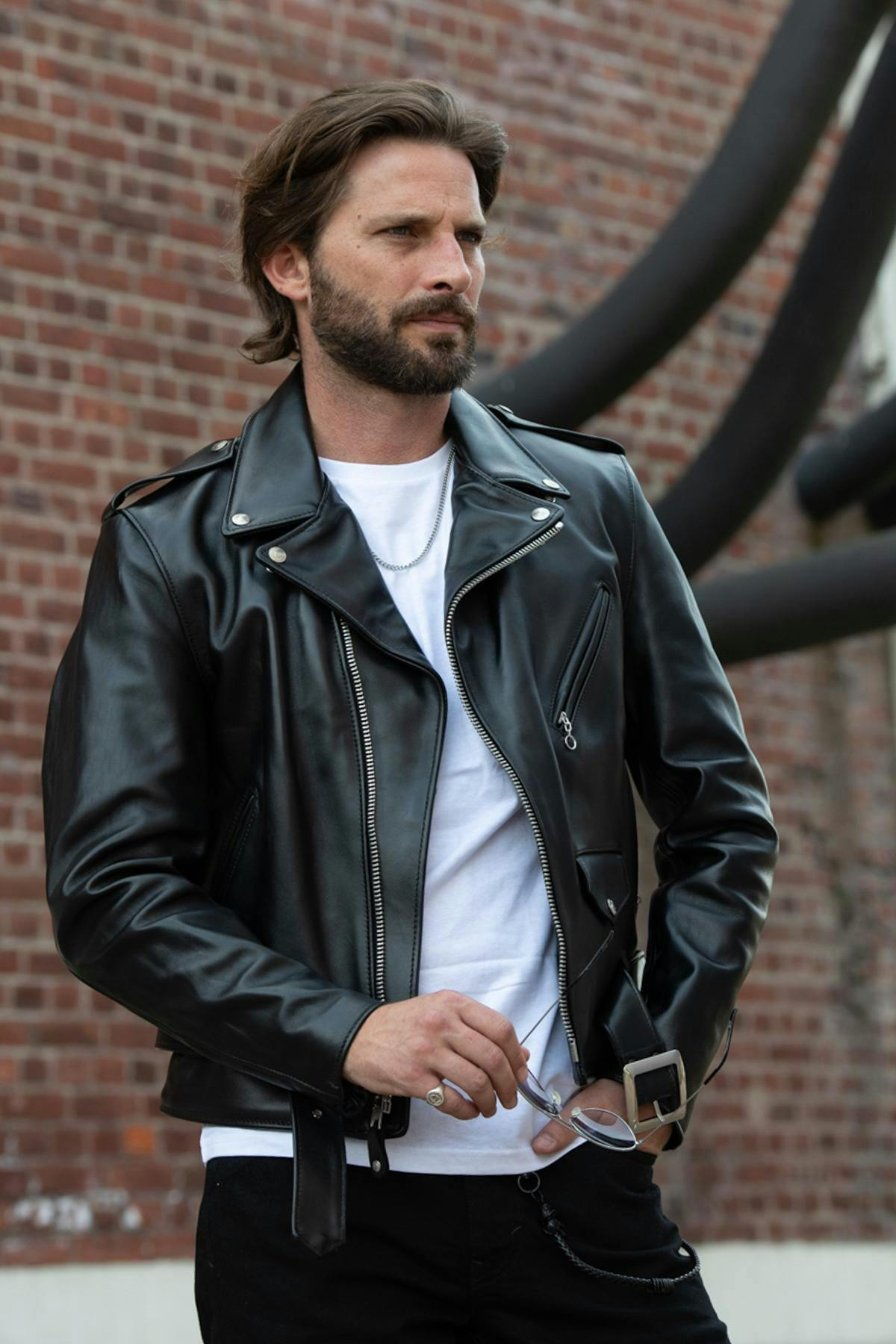 Men's Jacket Schott PERF 618 NOIR - Leather-Jack.com
