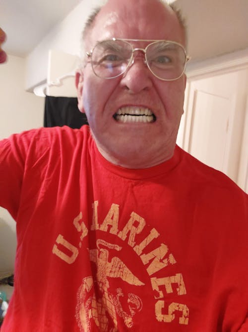 Old School Red USMC T-Shirt