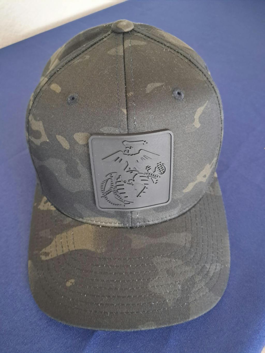 FlexFit Blackout EGA Square PVC Patch Structured Hat