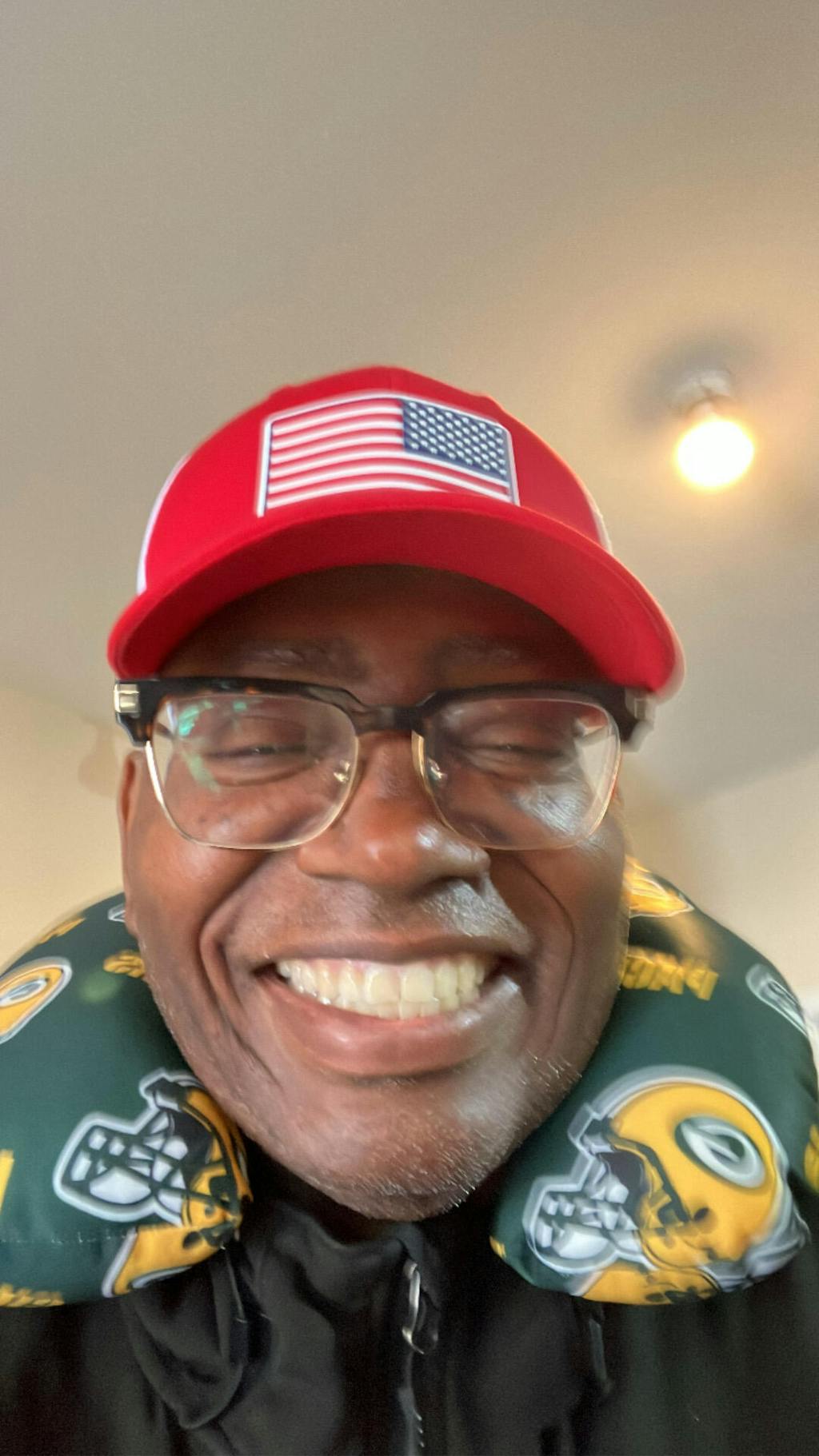 American Flag PVC Patch Structured Trucker Hat