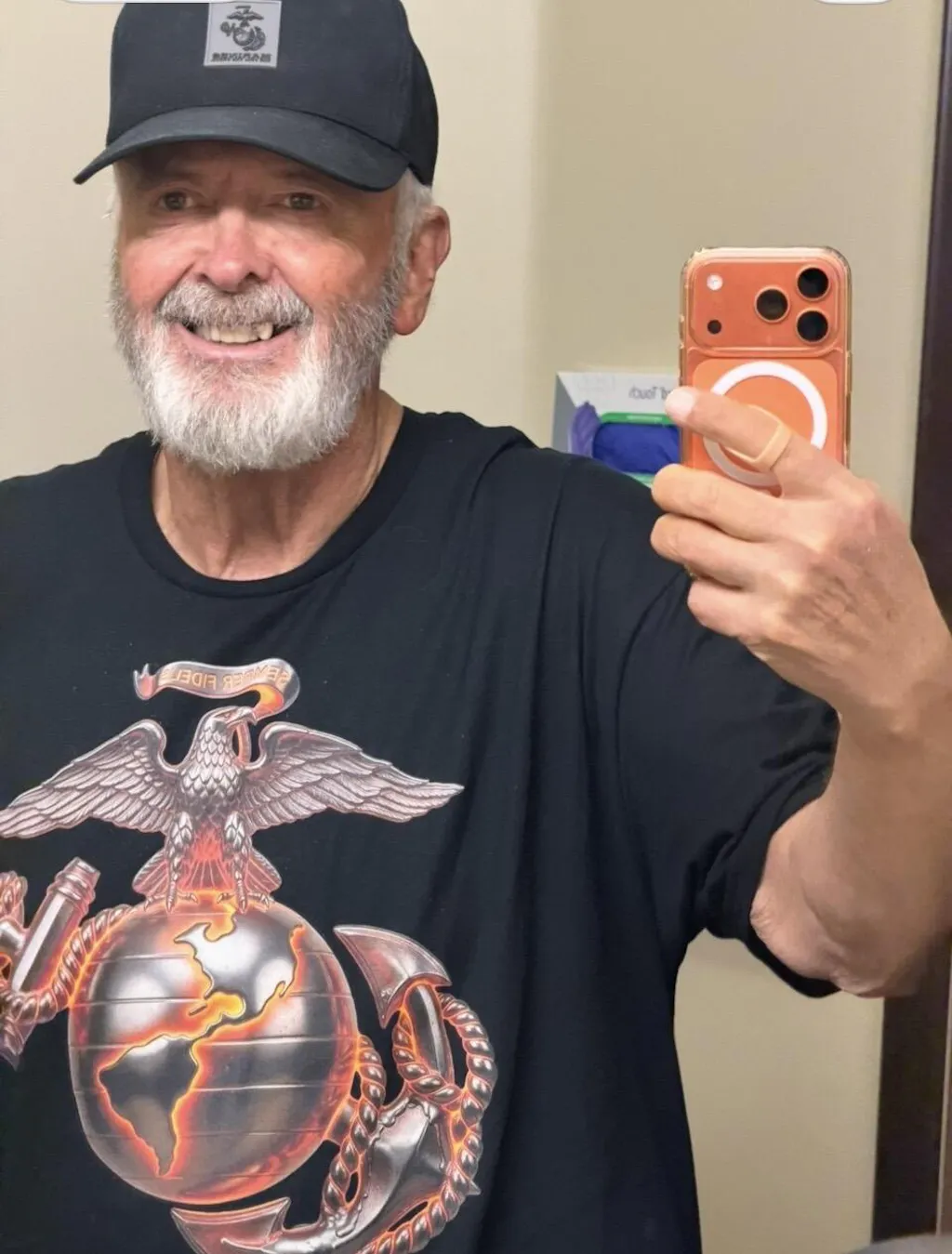 Molten Steel Eagle Globe & Anchor T-Shirt