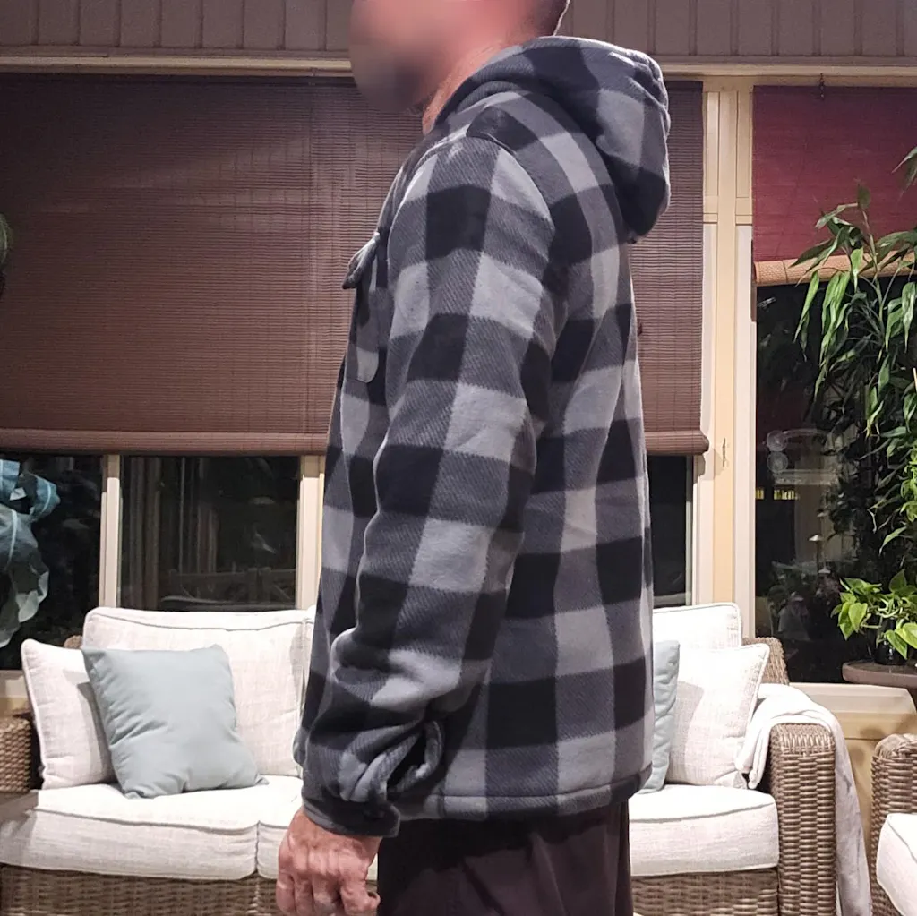 Men's Plaid Thick Jacket | Zip