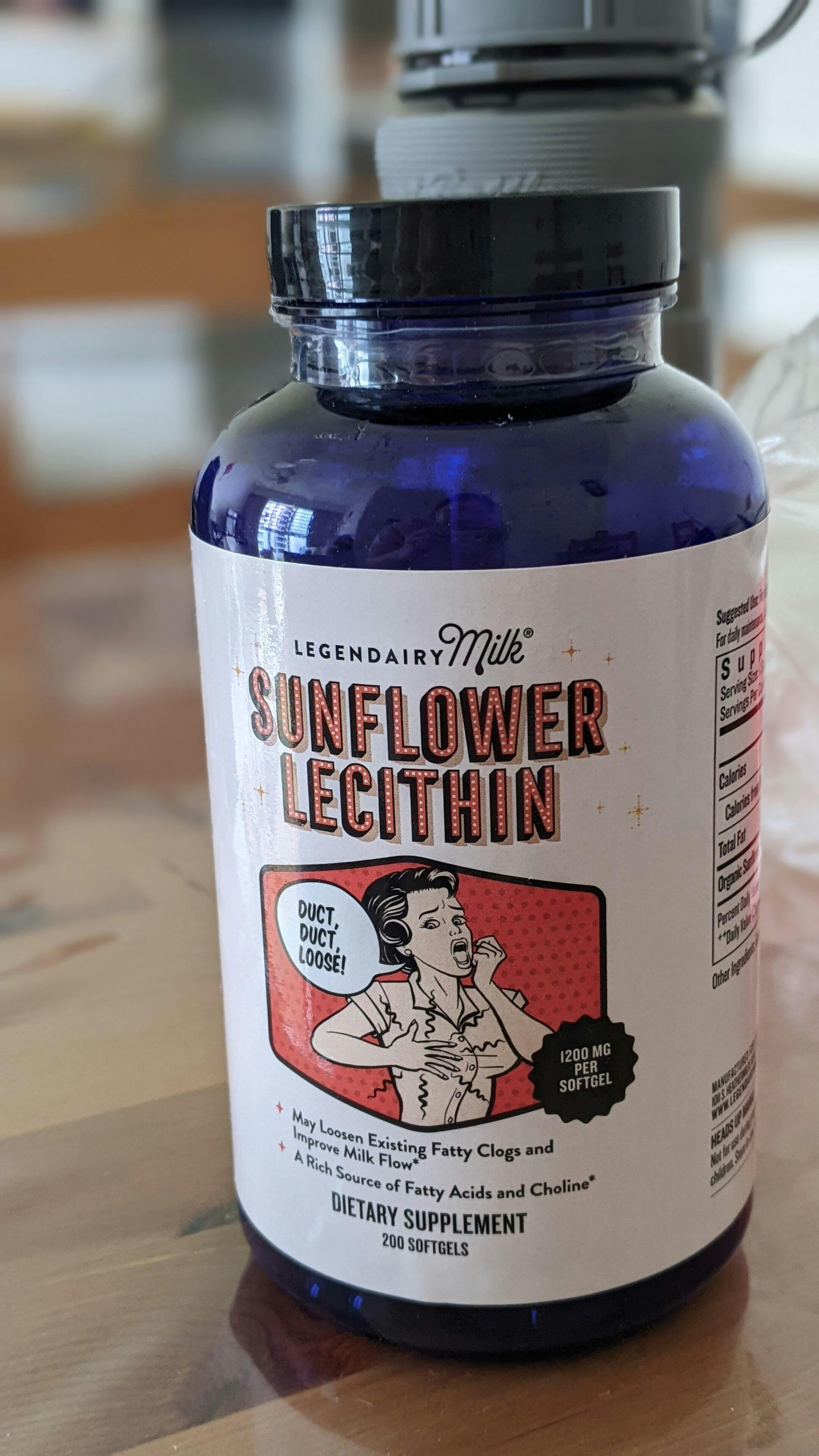 Organic Sunflower Lecithin Supplement for Clogged Milk Ducts