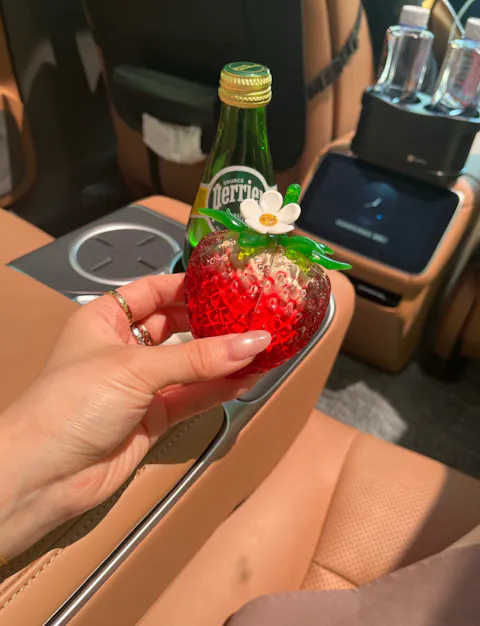 Transparent Strawberry AirPods Case Cover