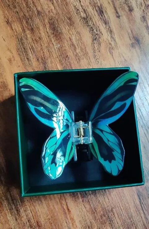 Large Blue Morpho Butterfly Hair Claw