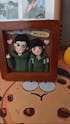 Custom Clay Cartoon Figurine Photo Frames Wedding Anniversary