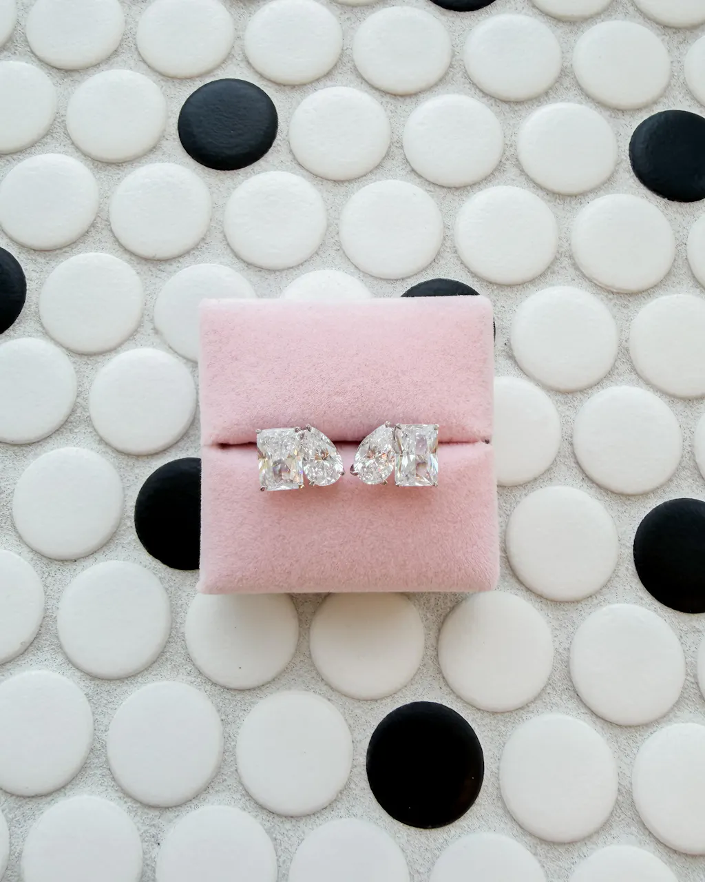 12CTW Lab Diamond Toi Et Moi Stud Earring In 14K Solid Gold/Platinum